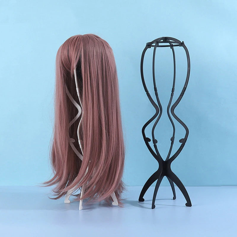 HUA 1PCS Wig Stand Collapsible Wig Holder Durable Wig Display 20 Inch Tool Travel Wig Stand For Styling Display Women Long Wig
