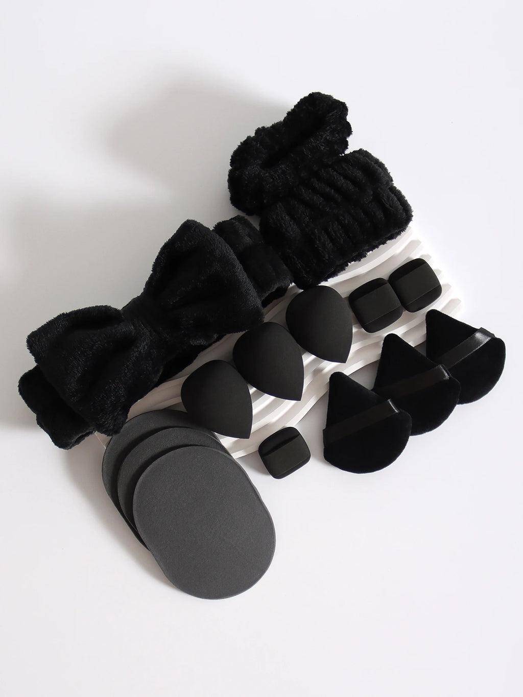 15 件套 Cosmetic Puff Makeup Sponge Blender Beauty Egg Foundation Sponges Puff Wash Face Headband Wristband Make up Accessories