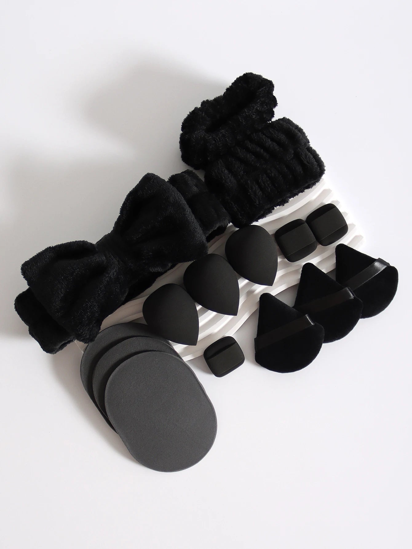 15 件套 Cosmetic Puff Makeup Sponge Blender Beauty Egg Foundation Sponges Puff Wash Face Headband Wristband Make up Accessories