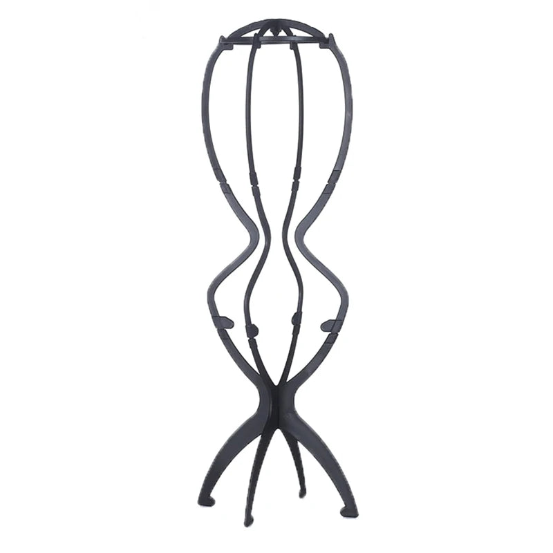 HUA 1PCS Wig Stand Collapsible Wig Holder Durable Wig Display 20 Inch Tool Travel Wig Stand For Styling Display Women Long Wig