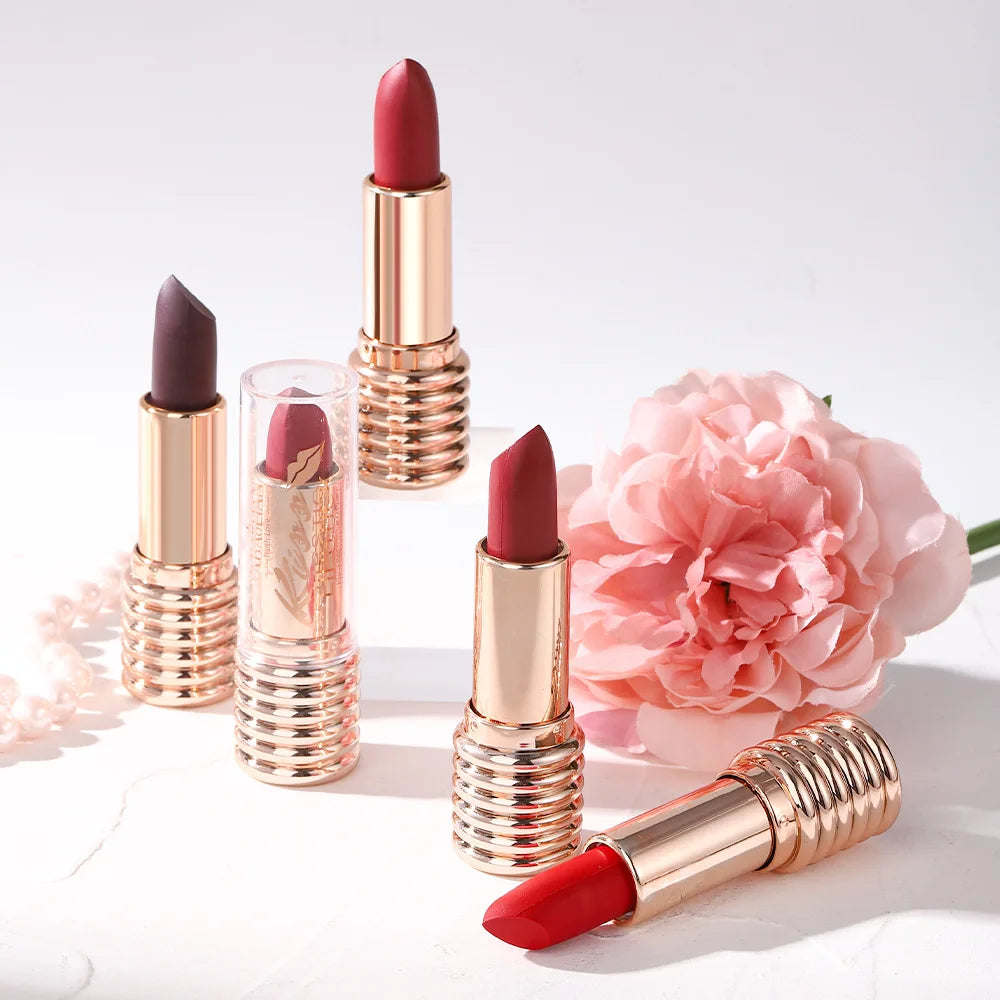 1pc Matte Lipsticks Waterproof Velvet Nude Lipstick Sexy Red Lip Stick Pigment Makeup Pink Lip Gloss Long Lasting Makeup