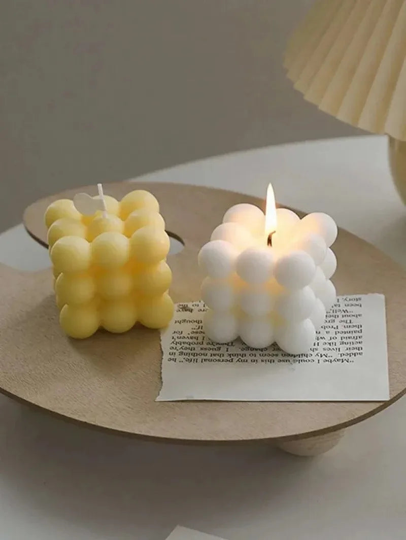 1pc Creative Ball-Shaped Soy Wax Magic Cube Aromatherapy Candle, High-End Wedding Favor Gift, Handmade Decorative Object