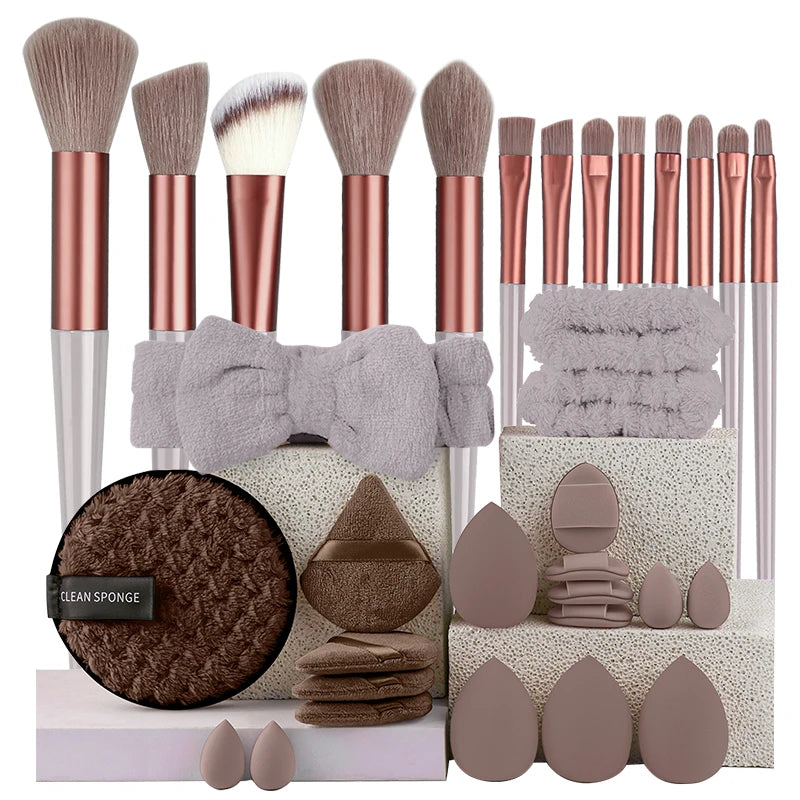 Ensemble de pinceaux de maquillage 13/33pcs Kit de pinceaux de maquillage professionnels doux