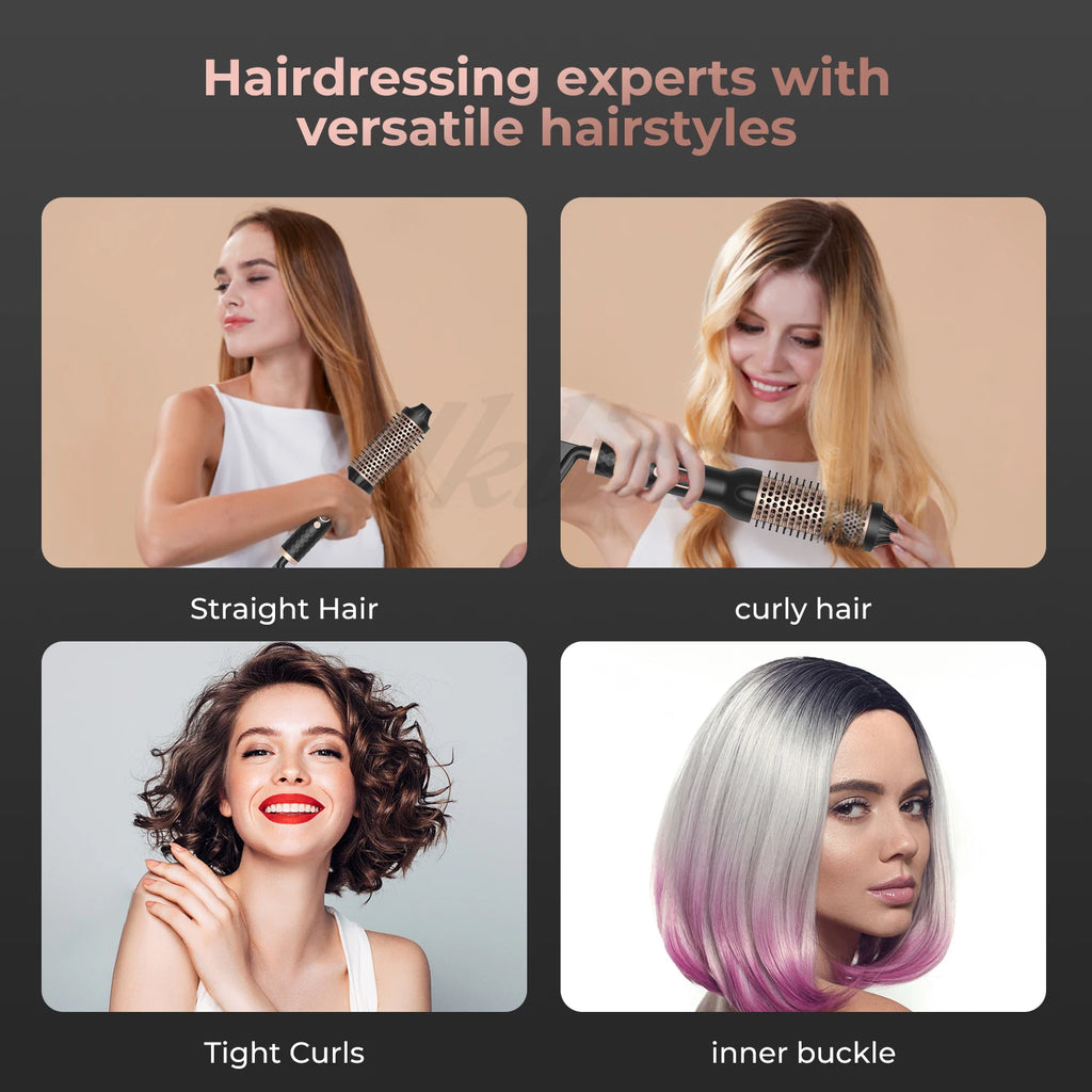 Brosse thermique Brosse à friser chauffante Brosse ronde chauffée Brosse volumisante de 1,5 pouce Peigne à lisser les cheveux en céramique
