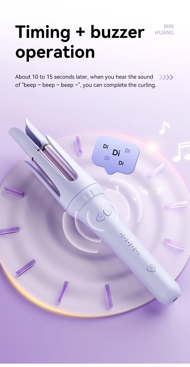 Fer à friser à friser 32mm Baguette à friser Pinces bouclées professionnelles Outil de coiffure de salon électrique en céramique Petit fer à sertir