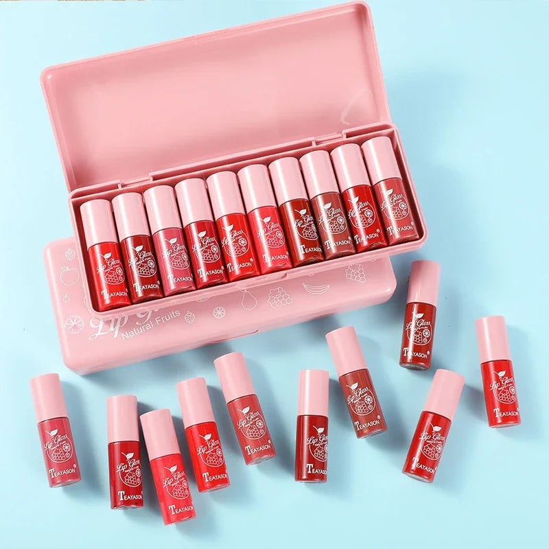 Ensemble de brillant à lèvres liquide de 10 couleurs Ensemble de rouge à lèvres imperméable antiadhésif de 24 heures Ensemble de rouges à lèvres de miroir de longue durée Gloss à lèvres Soins de maquillage cosmétique