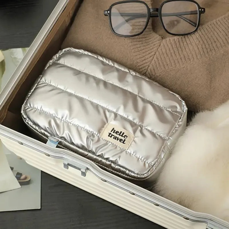 Large Capacity Travel Makeup Bag Fashion Portable Multifunctional Cosmetic Bag Waterproof Toiletry  Storage Organizer Bag