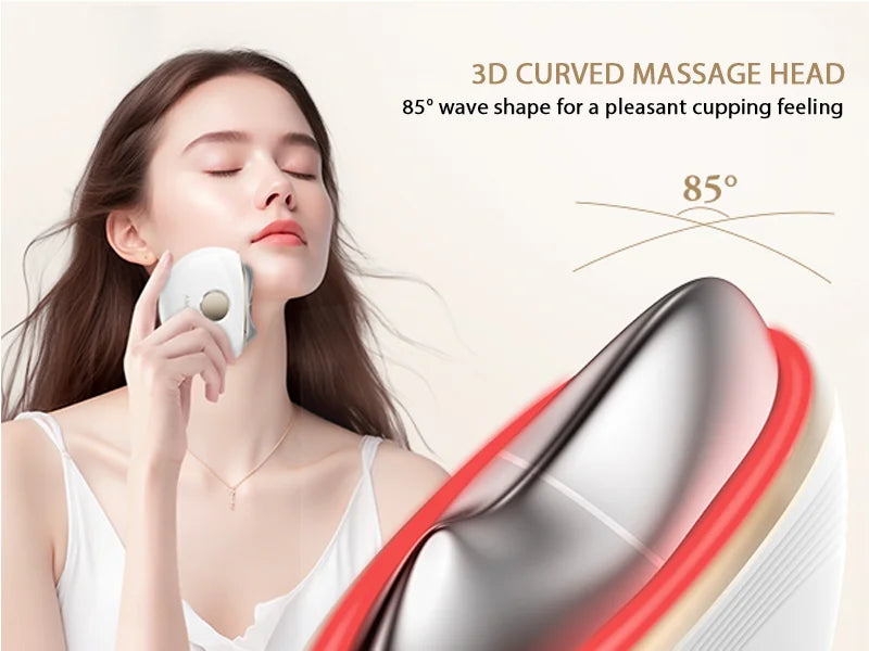 ANLAN Masseur électrique Guasha EMS Lifting du visage Anti-âge Éliminer l’œdème Raffermissant la peau Motte de chaleur Raclage Soins de la peau Appareil de beauté