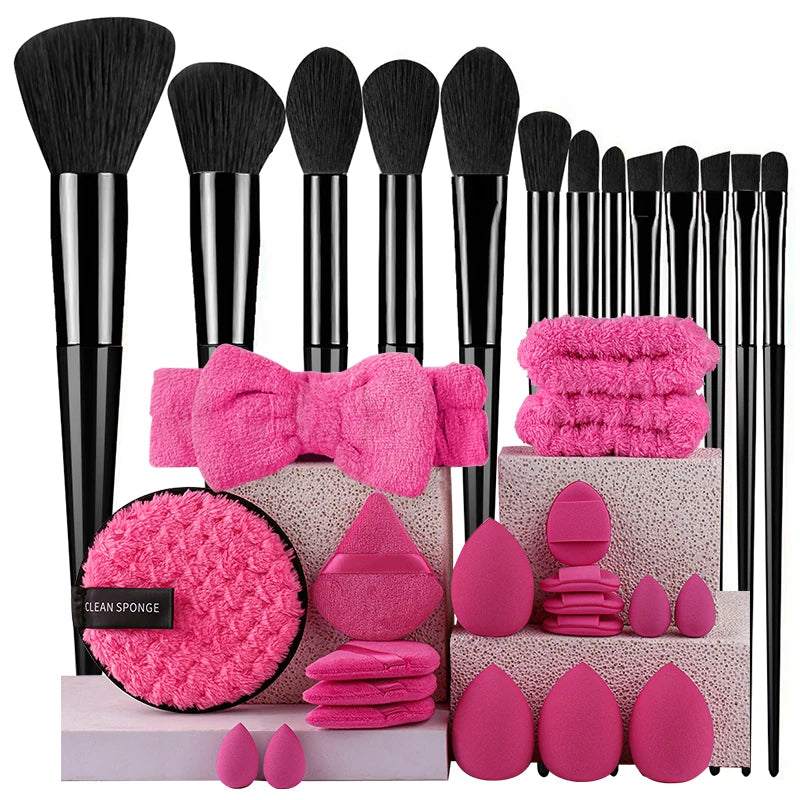 Ensemble de pinceaux de maquillage 13/33pcs Kit de pinceaux de maquillage professionnels doux