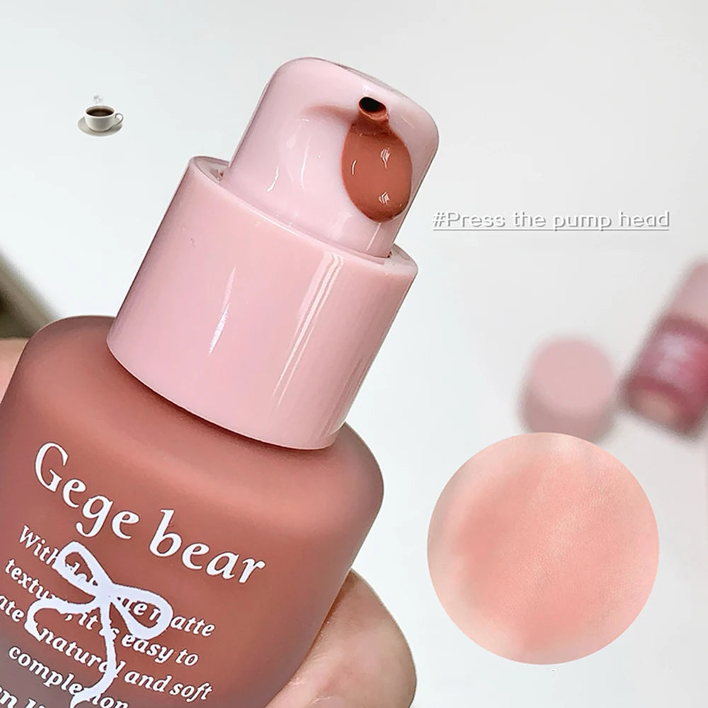 Gege Bear Light Blush Liquid Moisturizing Mirror Vitality Moisturizing Whitening Brightening Natural Rouge