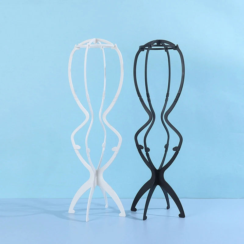 HUA 1PCS Wig Stand Collapsible Wig Holder Durable Wig Display 20 Inch Tool Travel Wig Stand For Styling Display Women Long Wig
