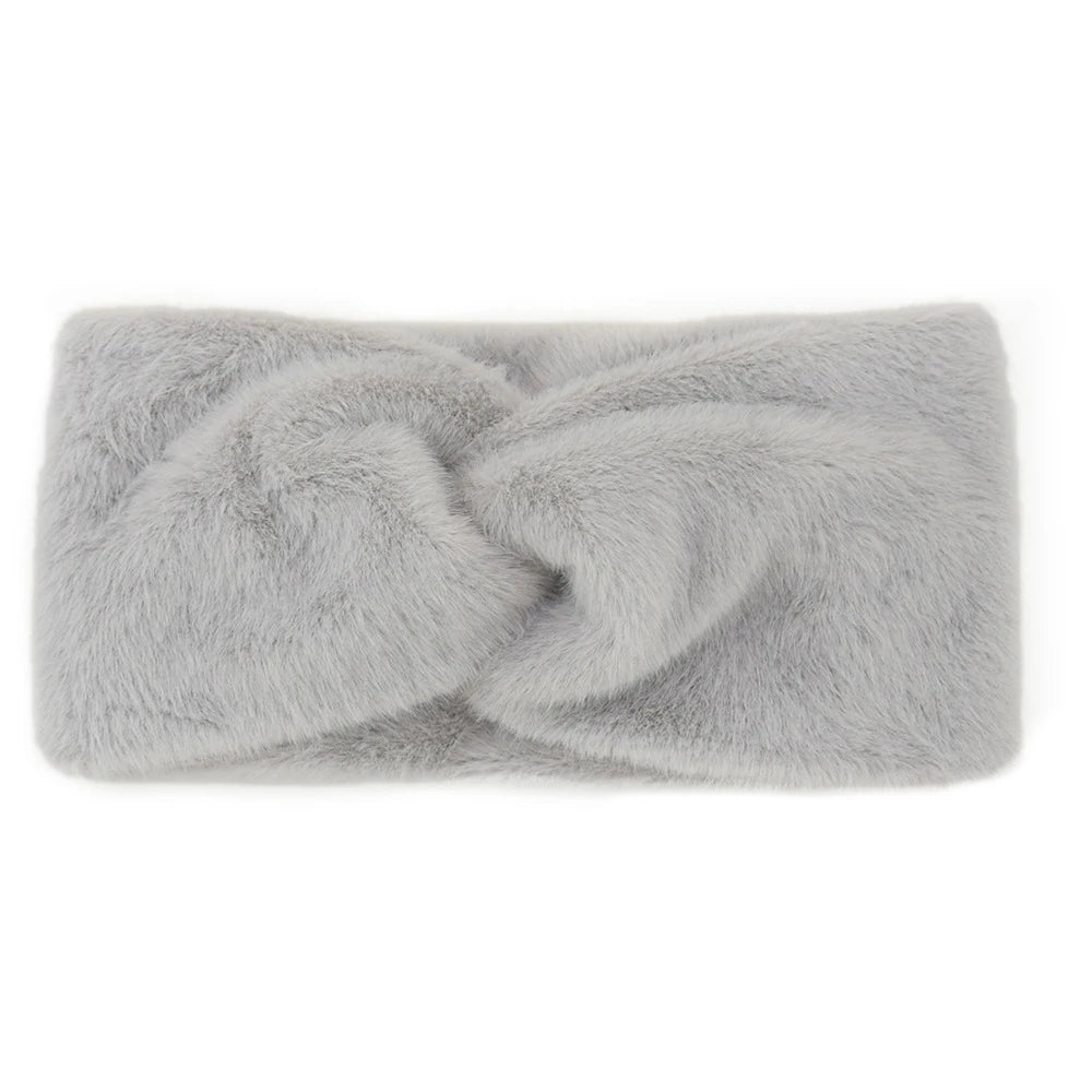 New Women Girls Solid Color Hair Bands Knitted Wool Headbands Vintage Cross Turban Bandage Ear Warmer Hairbands Hair Accessories