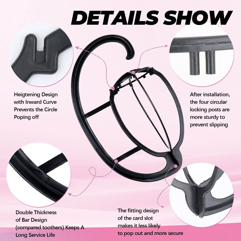 Wig Hanger Portable Hanging Wig Stand for Wigs and Hats Collapsible Wig Dryer Durable Wig Hanging stand Collapsible Wig