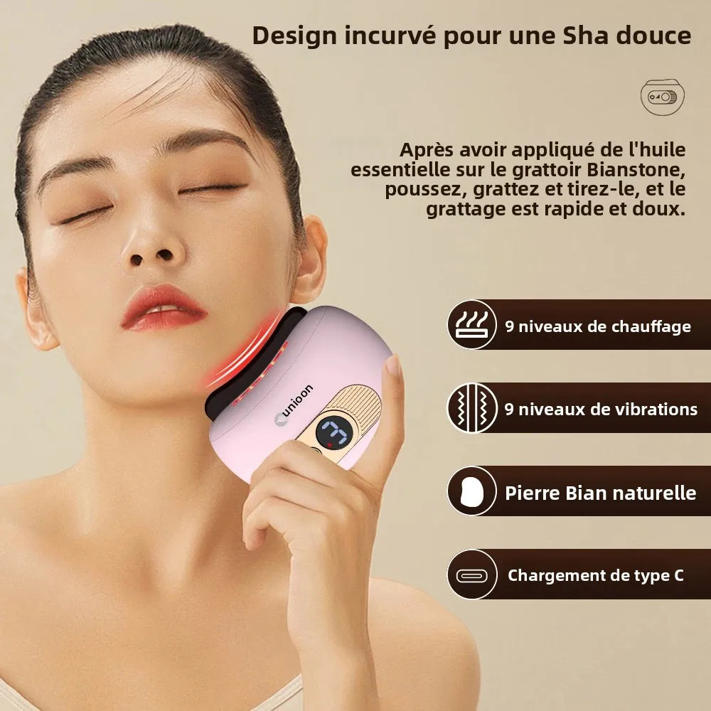 Electric Gua Sha Massage Board For Face Relieve Physical Fatigue Guasha Plate Jade Face Massager Scrapers Tools For Full Body