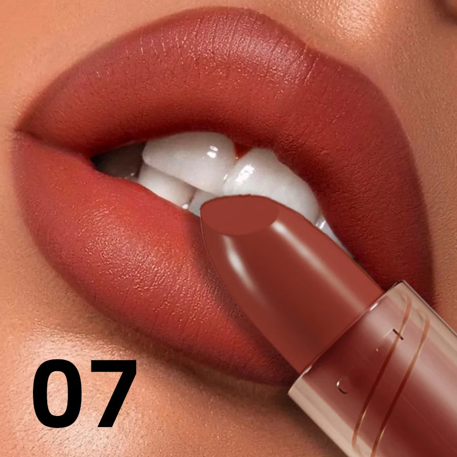 14-color Matte Lipstick  Red Lip Stick Waterproof Sexy Korean Makeup Lip Tint Brown Pink Lip Cosmetic Long Lasting Lip Gloss