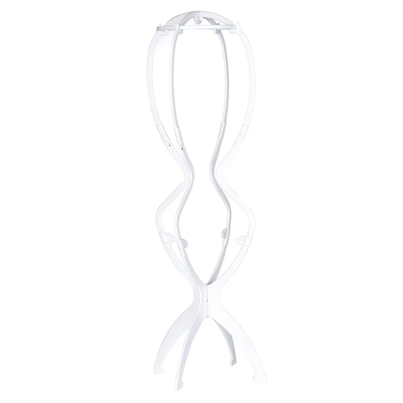 HUA 1PCS Wig Stand Collapsible Wig Holder Durable Wig Display 20 Inch Tool Travel Wig Stand For Styling Display Women Long Wig
