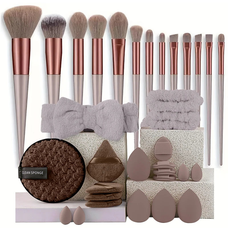 Ensemble de pinceaux de maquillage 13/33pcs Kit de pinceaux de maquillage professionnels doux