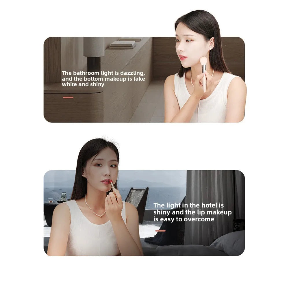Makeup LED Touch Screen Makeup Mirror Foldable Illuminated 3 Colors Lighting Modes USB Rechargeable Cosmetic Mirror Tools Mirror