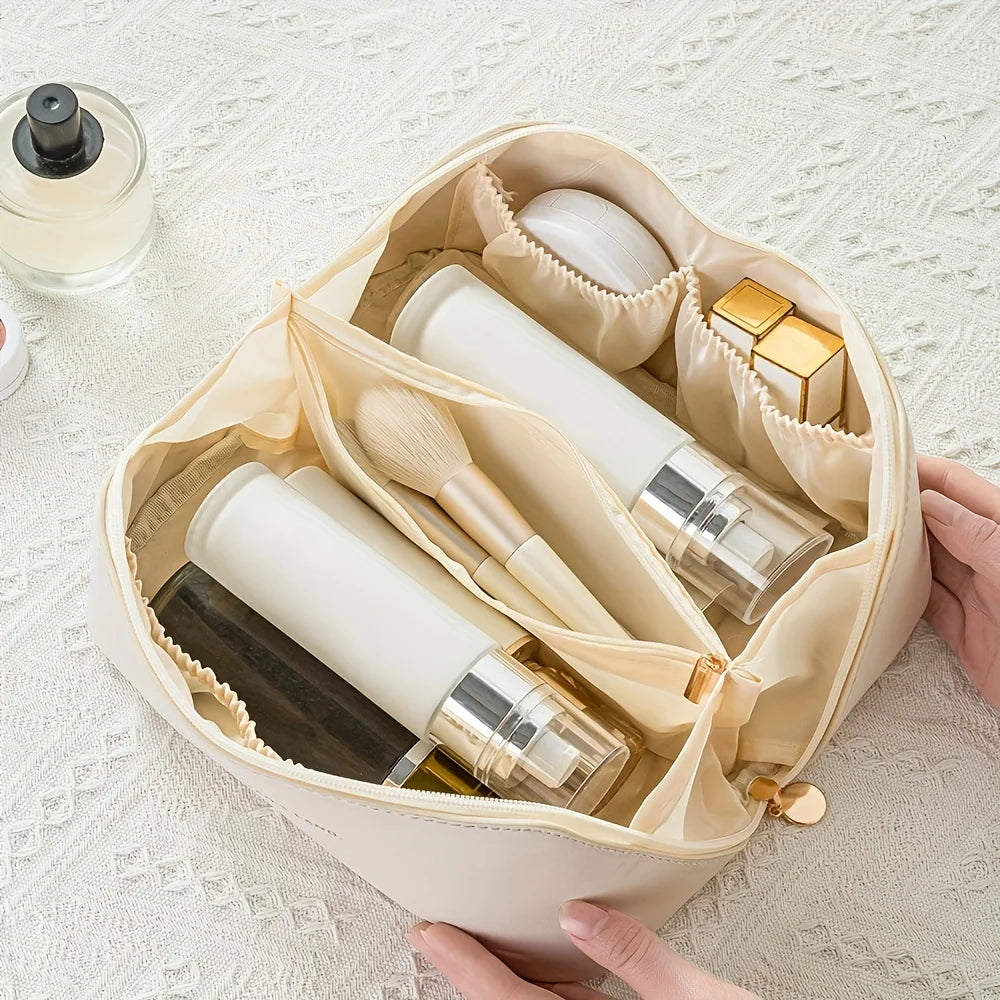 Organisateur de maquillage Kit de toilette pour femmes Sac de maquillage Pochette de rangement Boîte de luxe pour dame, sac à cosmétiques, sac d’organisateur pour voyage Zip