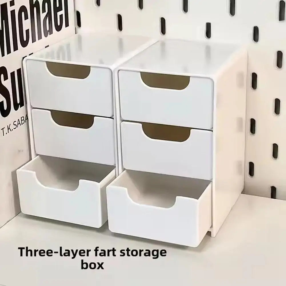 Mini boîte de rangement Petite boîte de rangement à tiroir Boîte de rangement de style tiroir à grille en couches Boîte de rangement à plusieurs niveaux Organisateur de bureau avec tiroirs