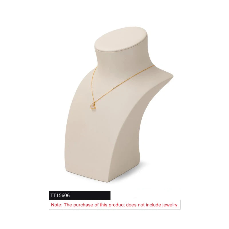 Ciyye Beige Jewelry Counter Display Set Props Shop Cabinet Display for Necklace Earring Ring Jewelry Stand Storage Organizer Set