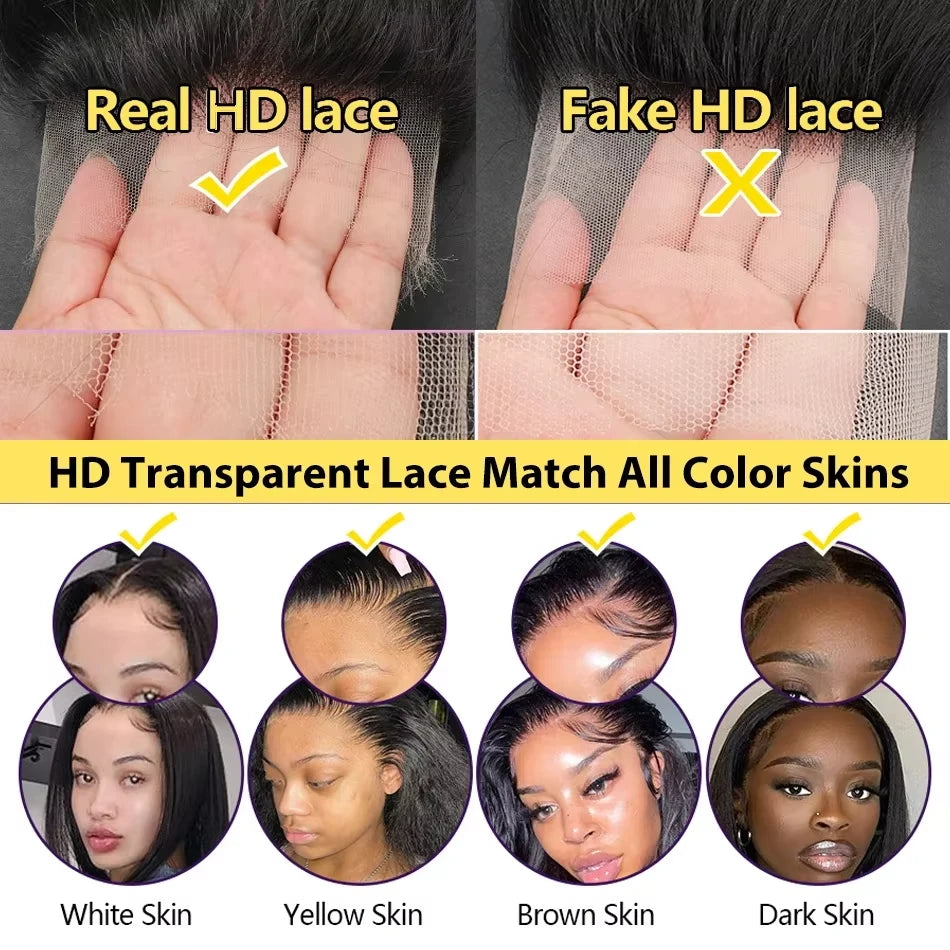 30 40 pouces 13x6 Deep Wave Hd Human Hair Lace Frontal Wig 13x4 Body Wave Human Hair Wigs For Black Shipping Free Curly Wigs