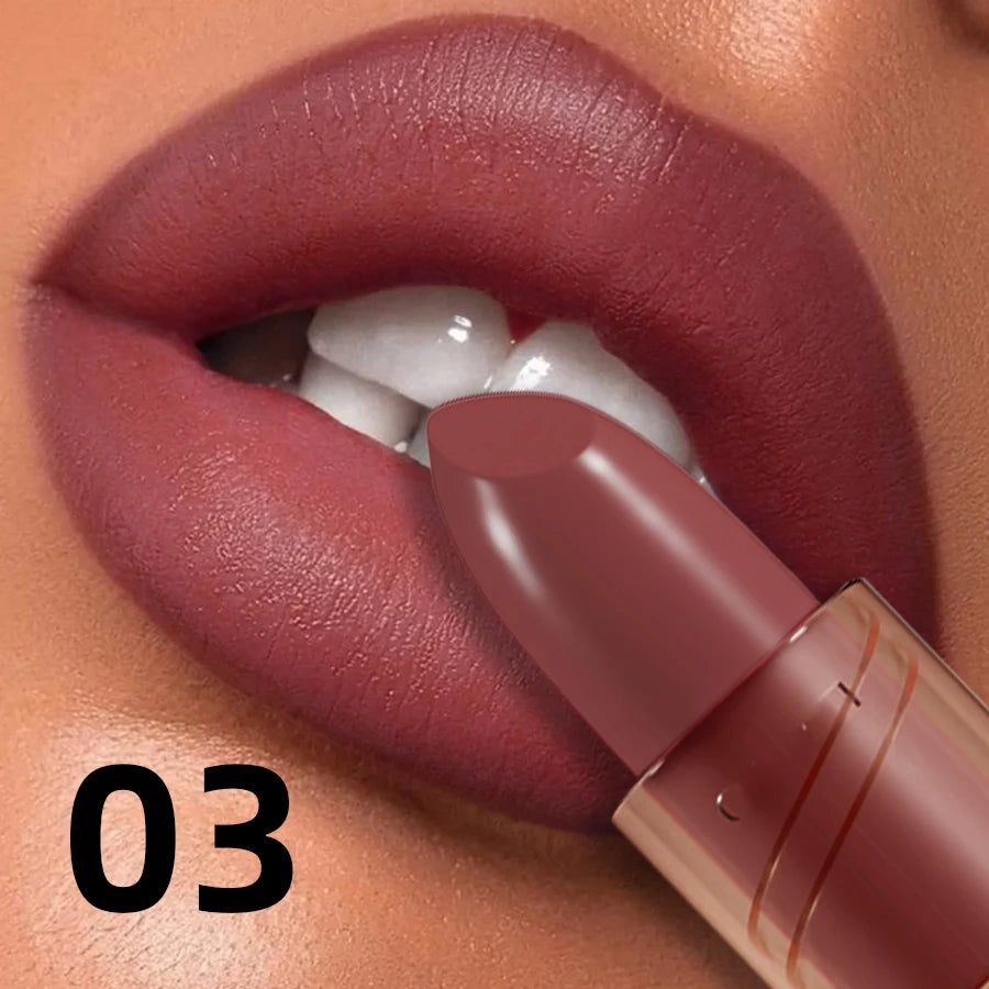 14-color Matte Lipstick  Red Lip Stick Waterproof Sexy Korean Makeup Lip Tint Brown Pink Lip Cosmetic Long Lasting Lip Gloss