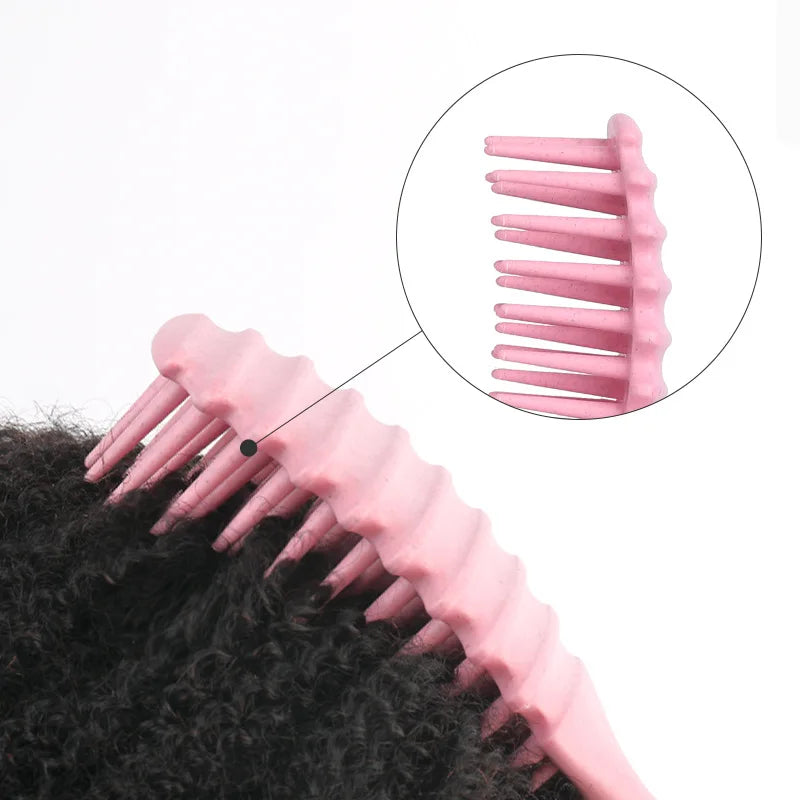Curly Hair Brush Gentle Detangling Hairbrush Scalp Massage 3-in-1 Multifunction Curl Comb Defining Curly Hair Styling Tools