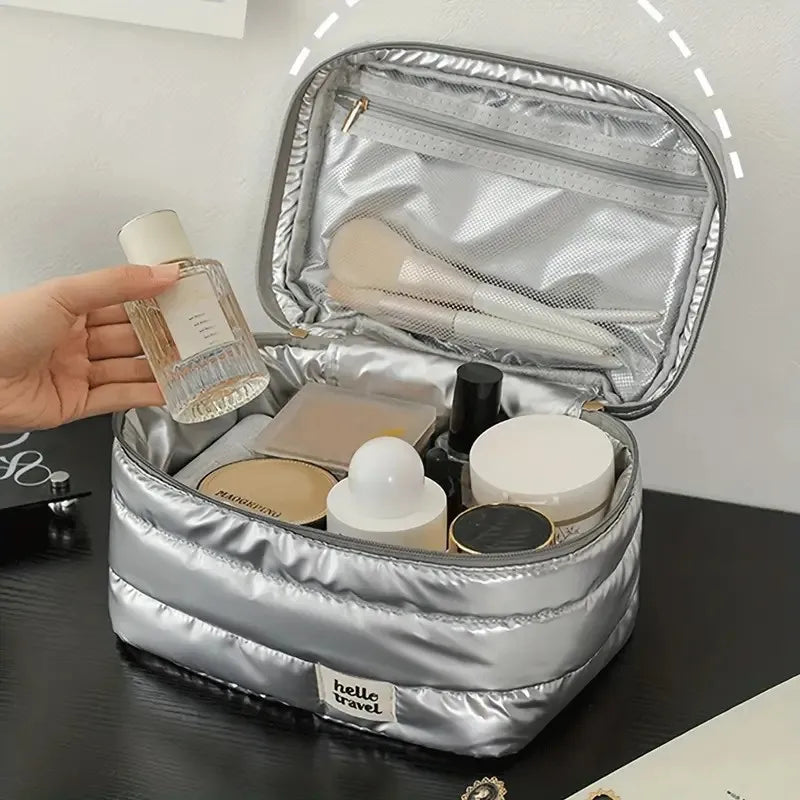 Large Capacity Travel Makeup Bag Fashion Portable Multifunctional Cosmetic Bag Waterproof Toiletry  Storage Organizer Bag