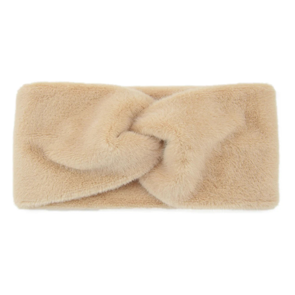 New Women Girls Solid Color Hair Bands Knitted Wool Headbands Vintage Cross Turban Bandage Ear Warmer Hairbands Hair Accessories