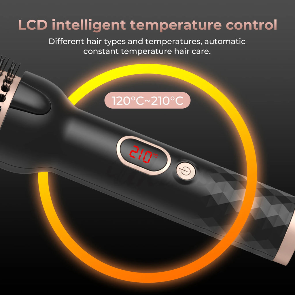 Brosse thermique Brosse à friser chauffante Brosse ronde chauffée Brosse volumisante de 1,5 pouce Peigne à lisser les cheveux en céramique