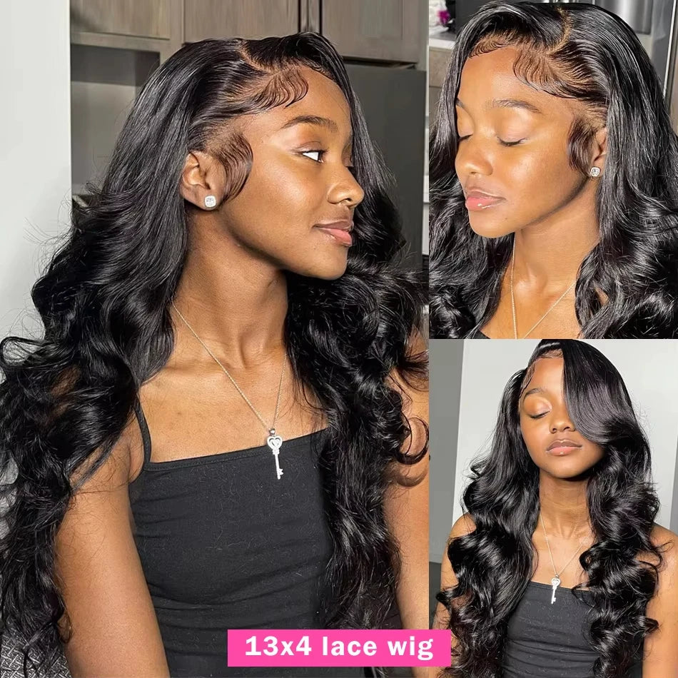 30 40 pouces 13x6 Deep Wave Hd Human Hair Lace Frontal Wig 13x4 Body Wave Human Hair Wigs For Black Shipping Free Curly Wigs