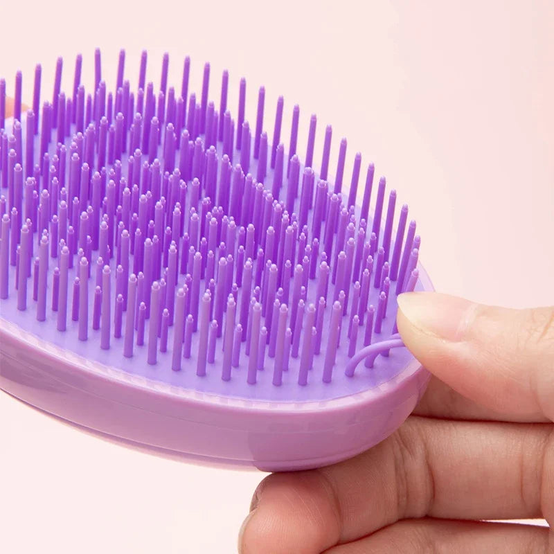 Mini brosse à cheveux démêlante Oeuf Brosses à cheveux en forme ronde Peignes à lisser les cheveux anti-nouage Massage antistatique Outils de soins capillaires
