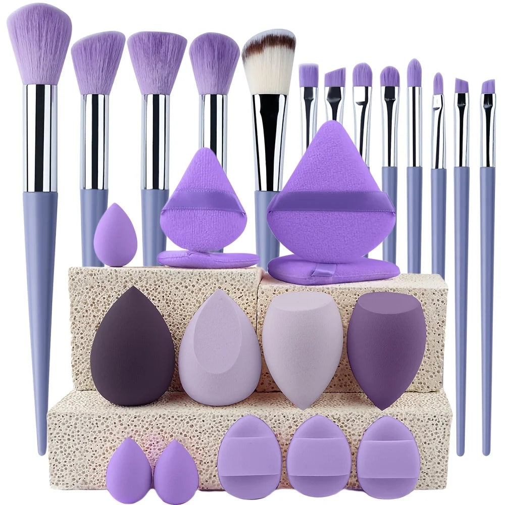 Pinceaux de maquillage 8-29 pièces Kit de maquillage Professionnel Femmes Cosmétique Brosse à poudre  Fond à paupières etc.