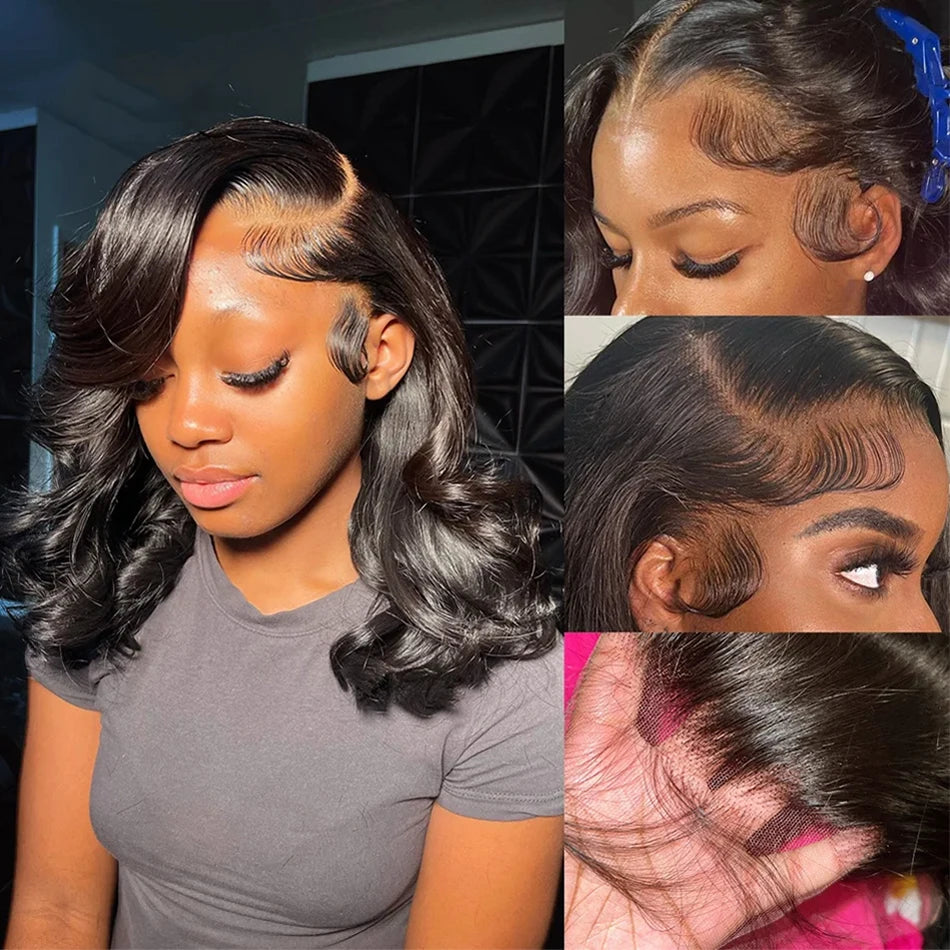 Perruques de cheveux humains à vague de corps 13x4 Perruque de cheveux humains avant en dentelle.