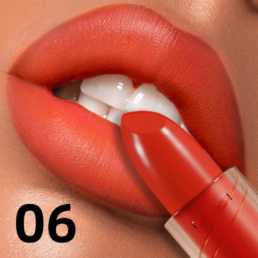 14-color Matte Lipstick  Red Lip Stick Waterproof Sexy Korean Makeup Lip Tint Brown Pink Lip Cosmetic Long Lasting Lip Gloss