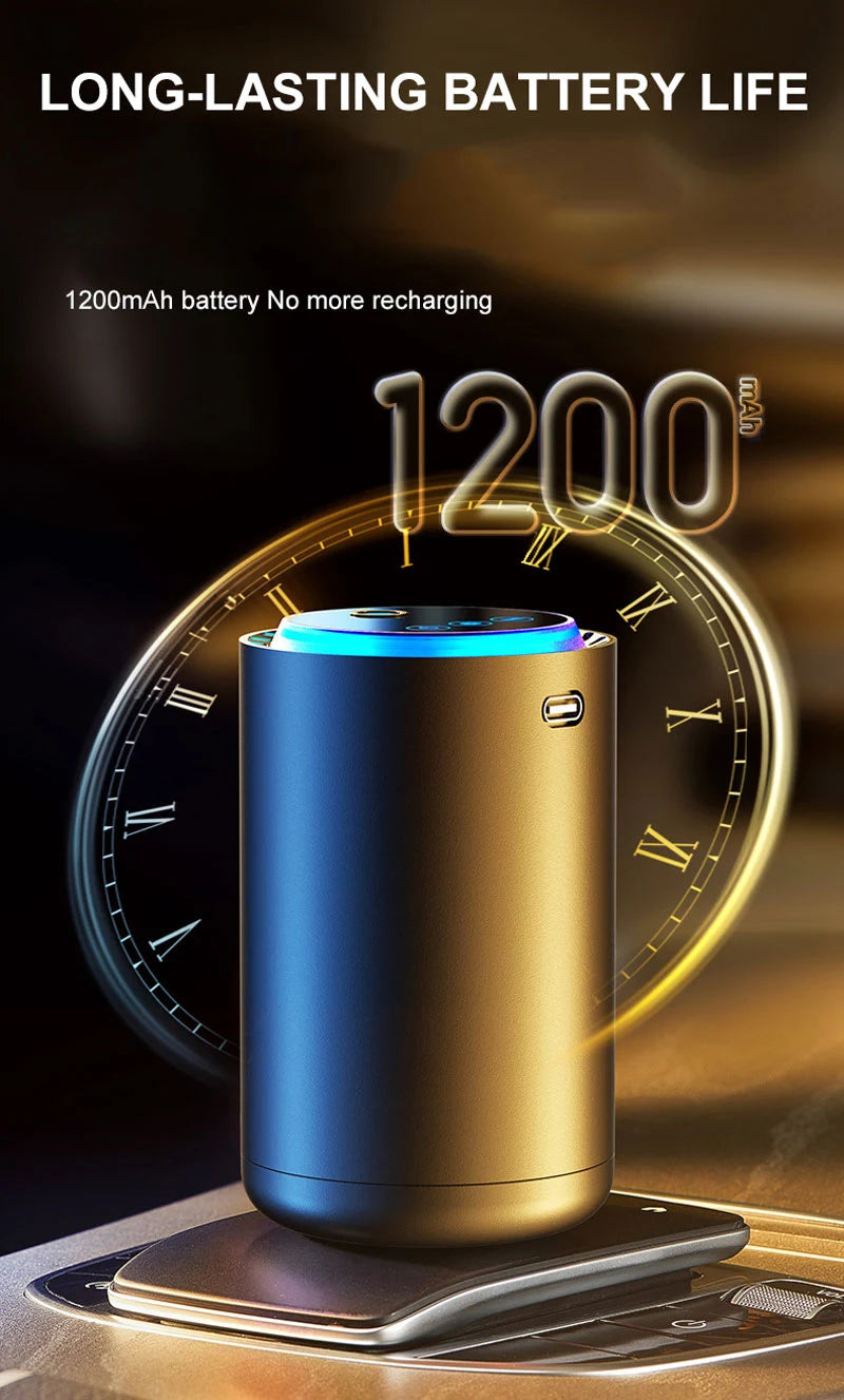 Car Perfume Diffuser Smart Air Freshener Automatic Spraying 1200MAH Touch Screen Auto Essential Oil Aromatherapy Remove Odors