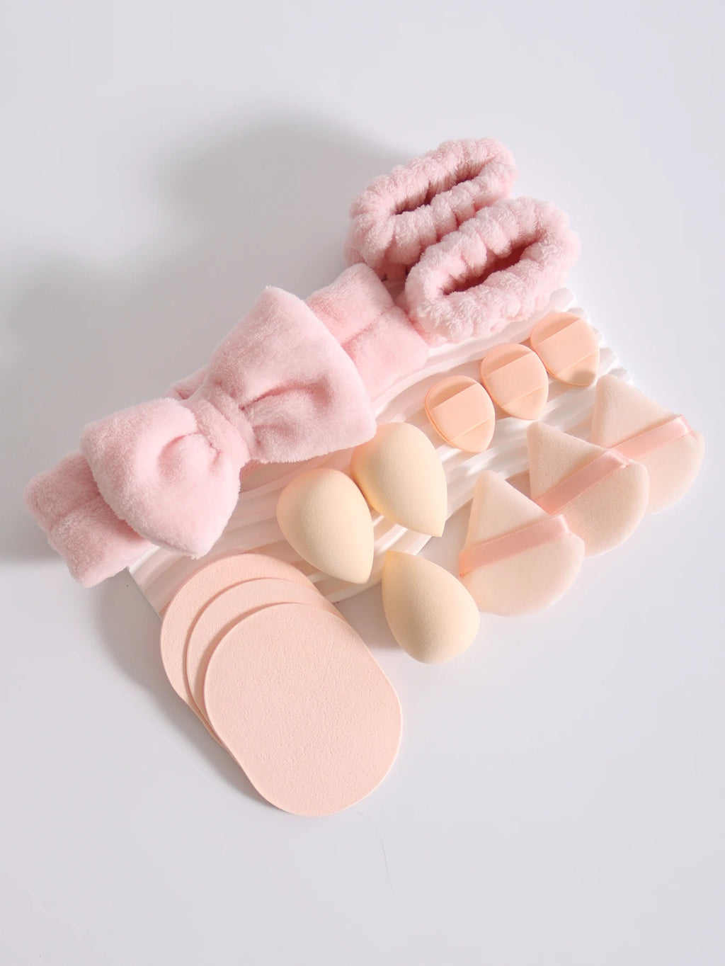 15 件套 Cosmetic Puff Makeup Sponge Blender Beauty Egg Foundation Sponges Puff Wash Face Headband Wristband Make up Accessories