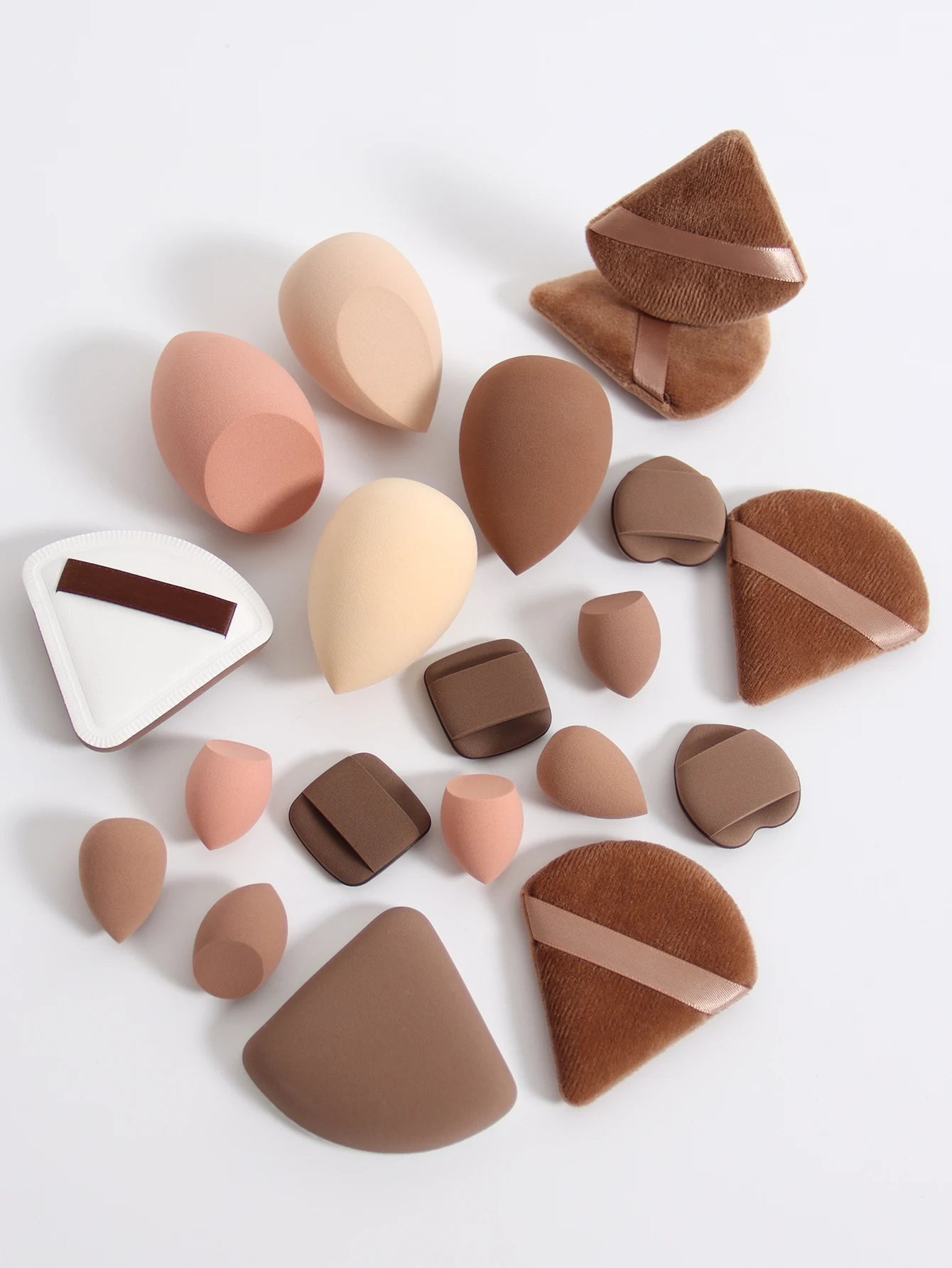 20 Pcs Pink Makeup Sponge and Makeup Puff Set Suitable for Face Cream and Powder Concealer Powder Makeup Machine