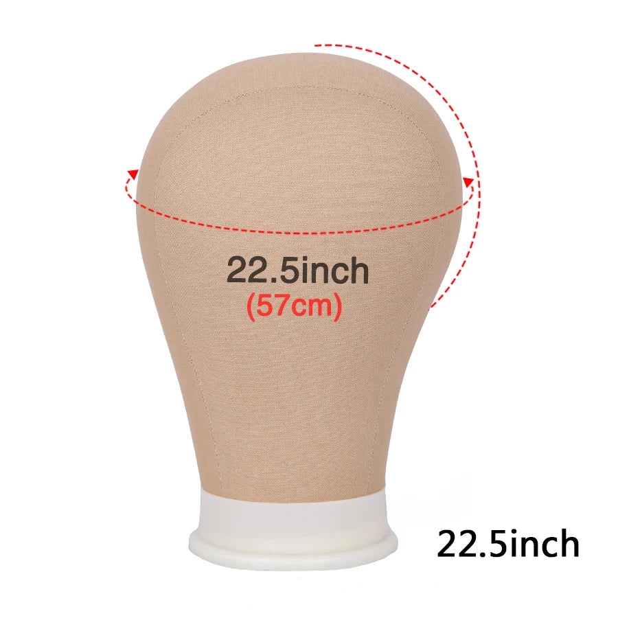 1 Piece Canvas Head For Wigs Salon Styling Head With Mount Hole For Wig Making Weave Hair Braiding Stand Hat Display Stand