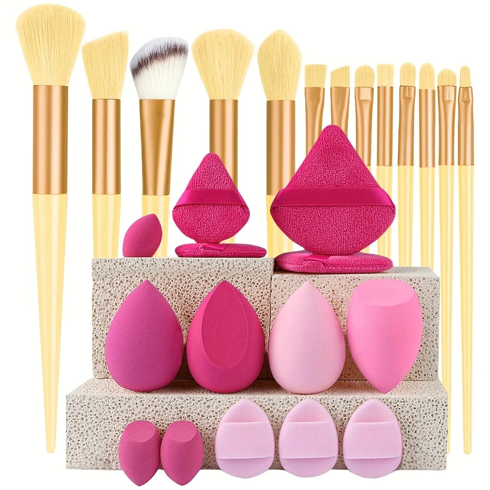 Pinceaux de maquillage 8-29 pièces Kit de maquillage Professionnel Femmes Cosmétique Brosse à poudre  Fond à paupières etc.