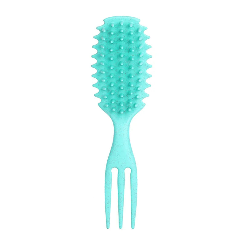 Curly Hair Brush Gentle Detangling Hairbrush Scalp Massage 3-in-1 Multifunction Curl Comb Defining Curly Hair Styling Tools