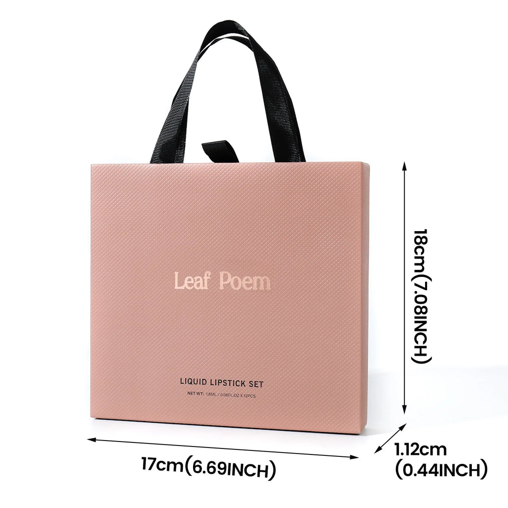 12 Non Stick Cup Liquid Lip Gloss Lipstick Set With Long - lasting Color Rendering, Easy to Apply Matte Lip Makeup Gift Box