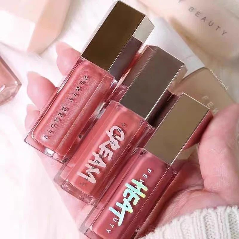 Hot 9 Colors Lip Gloss Rouge à lèvres Water Gloss Highlight Mirror Lasting FUSSY HEAT RIRI Sparkling Charming Hydratant Lip Care