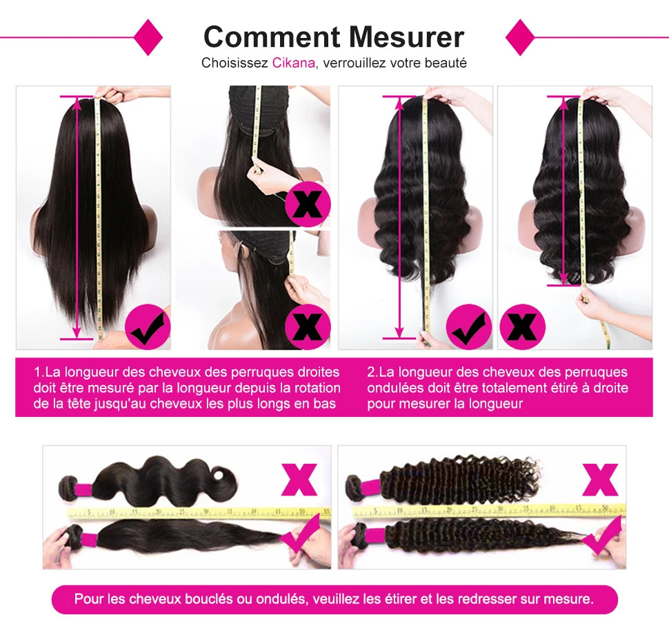 30 32 pouces Body Wave Perruques de cheveux humains 13x6 Hd Lace Front Wig cheveux humains 13x4 360 Lace Frontal Wigs 4x4 Lace Closure Perruque pour femmes