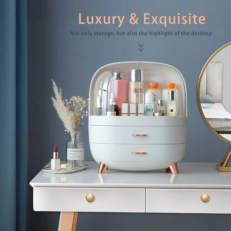 Conteneur de maquillage Boîte de vernis Organisateur de rangement de bureau Tiroir de maquillage Grande boîte Capacité cosmétique Stockage Organisateur de bijoux pour ongles