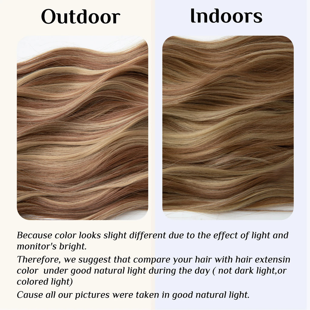 4pcs/set Synthétique Long Wave Clip In Hair Extensions 22 » Thick Hairpiece For Women Brown Blonde Black Natural Fake Hair