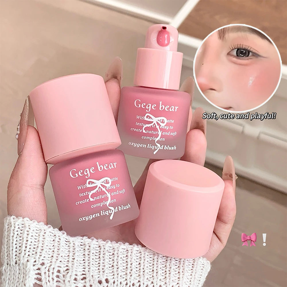 Gege Bear Light Blush Liquid Moisturizing Mirror Vitality Moisturizing Whitening Brightening Natural Rouge
