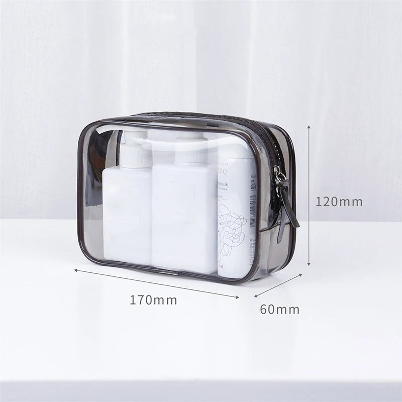 1PC Large Capacity Waterproof Cosmetic Bag Clear Summer Storage Makeup Organizer Bags Supplies Girl Transparent Pencil Case