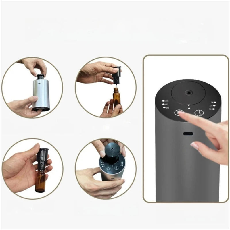 Russia Car Condensing Aroma Diffusers Pure Essential Oil Cool Fog Diffuser USB Power Cylindrical Oblique Section Simple Style